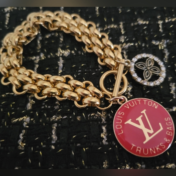 Louis Vuitton Trunks & Bags zipper pull on unbranded bracelet New 7" HOT… - Picture 2 of 3